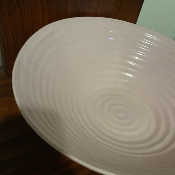 Rare Sophie Conran Portmeirion Pink Porcelain Ribbed Salad Serving 11.75”Bowl - Picture 10 of 16